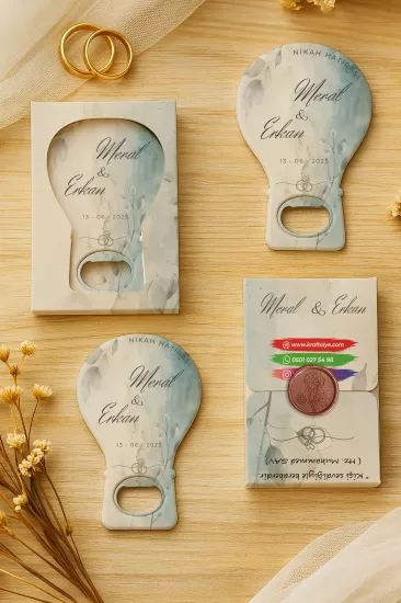 Söz Nişan Nikah Düğün Hediyeliği Mühürlü Kutulu Balon Açacak Magnet