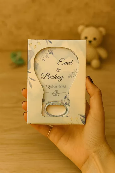 Söz Nişan Nikah Düğün Hediyeliği Mühürlü Kutulu Balon Açacak Magnet