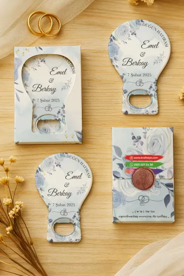 Söz Nişan Nikah Düğün Hediyeliği Mühürlü Kutulu Balon Açacak Magnet