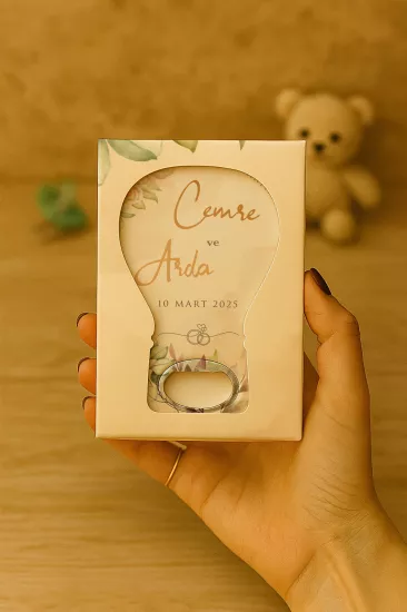 Söz Nişan Nikah Düğün Hediyeliği Mühürlü Kutulu Balon Açacak Magnet