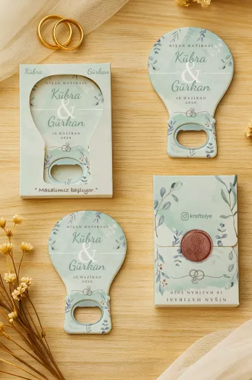 Söz Nişan Nikah Düğün Hediyeliği Mühürlü Kutulu Balon Açacak Magnet