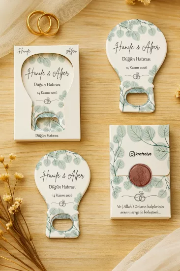 Söz Nişan Nikah Düğün Hediyeliği Mühürlü Kutulu Balon Açacak Magnet