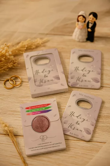 Mühürlü Kutulu Açacak Magnet | Söz, Nişan, Kına, Nikah ve Düğün Hediyelikleri
