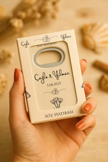 Mühürlü Kutulu Açacak Magnet | Söz, Nişan, Kına, Nikah ve Düğün Hediyelikleri