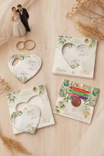 Mühürlü Kutulu Kalp Açacak Magnet – Söz, Nişan, Kına ve Düğün Hediyelikleri