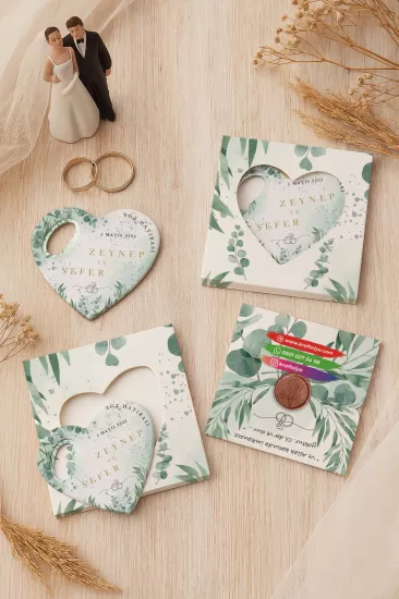 Mühürlü Kutulu Kalp Açacak Magnet – Söz, Nişan, Kına ve Düğün Hediyelikleri