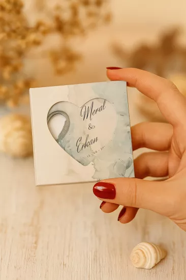 Mühürlü Kutulu Kalp Açacak Magnet – Söz, Nişan, Kına ve Düğün Hediyelikleri