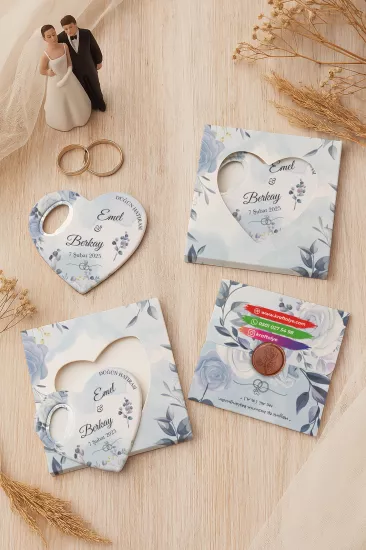 Mühürlü Kutulu Kalp Açacak Magnet – Söz, Nişan, Kına ve Düğün Hediyelikleri