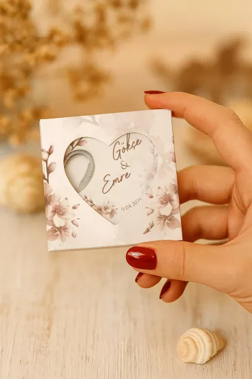 Mühürlü Kutulu Kalp Açacak Magnet – Söz, Nişan, Kına ve Düğün Hediyelikleri