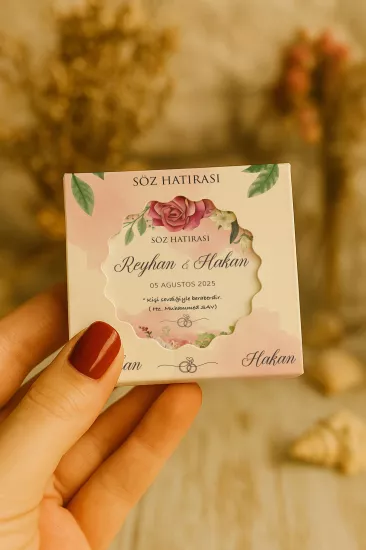Mühürlü Kutulu Kapak Açacak Magnet – Söz, Nişan, Kına, Nikah, Düğün Hediyelik
