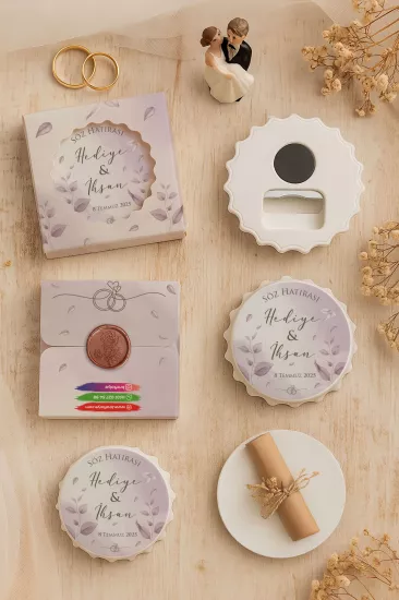 Mühürlü Kutulu Kapak Açacak Magnet – Söz, Nişan, Kına, Nikah, Düğün Hediyelik