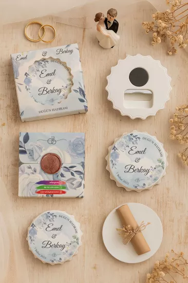 Mühürlü Kutulu Kapak Açacak Magnet – Söz, Nişan, Kına, Nikah, Düğün Hediyelik