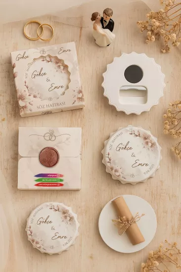 Mühürlü Kutulu Kapak Açacak Magnet – Söz, Nişan, Kına, Nikah, Düğün Hediyelik