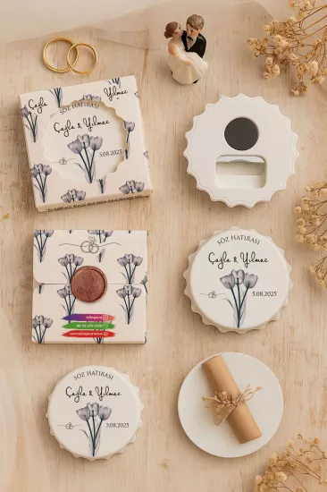 Mühürlü Kutulu Kapak Açacak Magnet – Söz, Nişan, Kına, Nikah, Düğün Hediyelik