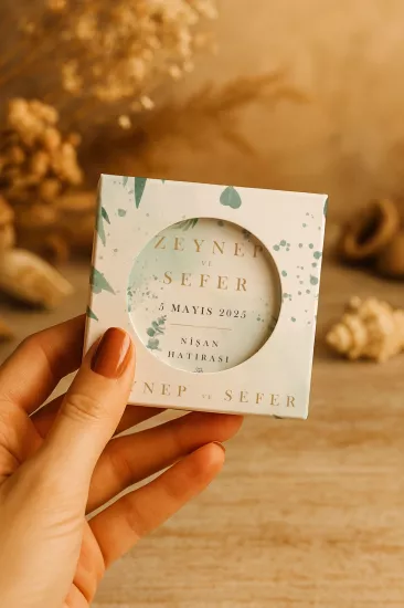 Mühürlü Kutulu Söz Nişan Kına Nikah Düğün Hatırası Metal Açacak Magnet