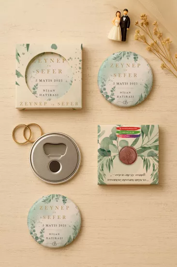 Mühürlü Kutulu Söz Nişan Kına Nikah Düğün Hatırası Metal Açacak Magnet