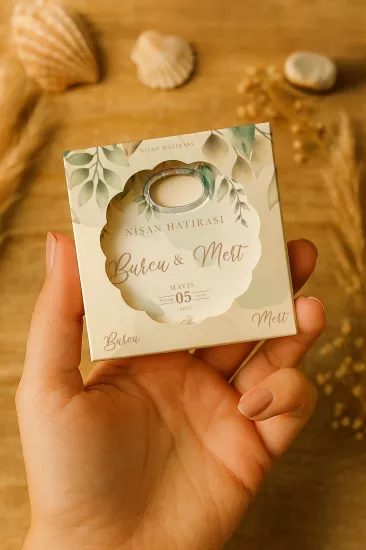 Mühürlü Kutulu Papatya Bardak Altlığı Açacak Magnet – Söz, Nişan, Kına, Nikah, Düğün Hatırası