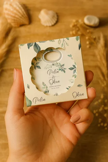 Mühürlü Kutulu Papatya Bardak Altlığı Açacak Magnet – Söz, Nişan, Kına, Nikah, Düğün Hatırası