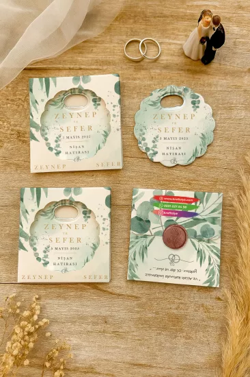 Mühürlü Kutulu Papatya Bardak Altlığı Açacak Magnet – Söz, Nişan, Kına, Nikah, Düğün Hatırası