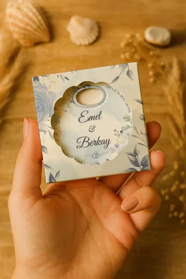 Mühürlü Kutulu Papatya Bardak Altlığı Açacak Magnet – Söz, Nişan, Kına, Nikah, Düğün Hatırası