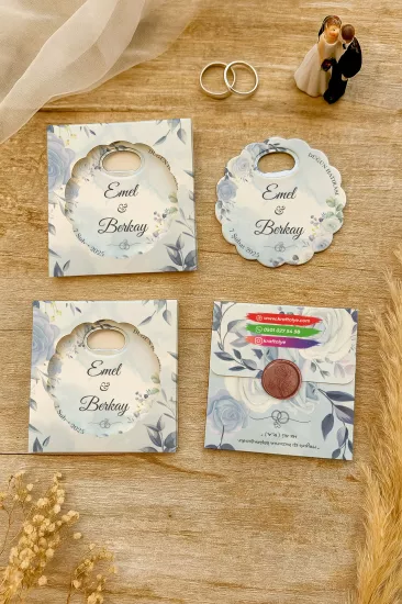 Mühürlü Kutulu Papatya Bardak Altlığı Açacak Magnet – Söz, Nişan, Kına, Nikah, Düğün Hatırası