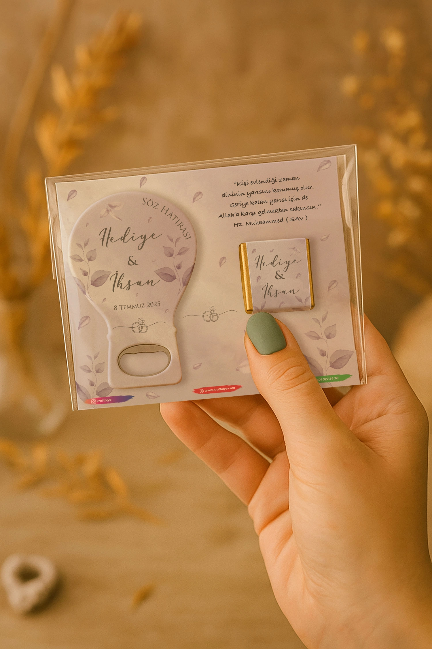 Söz Nişan Kına Nikah Düğün Hatırası Çikolatalı Balon Açacak Magnet