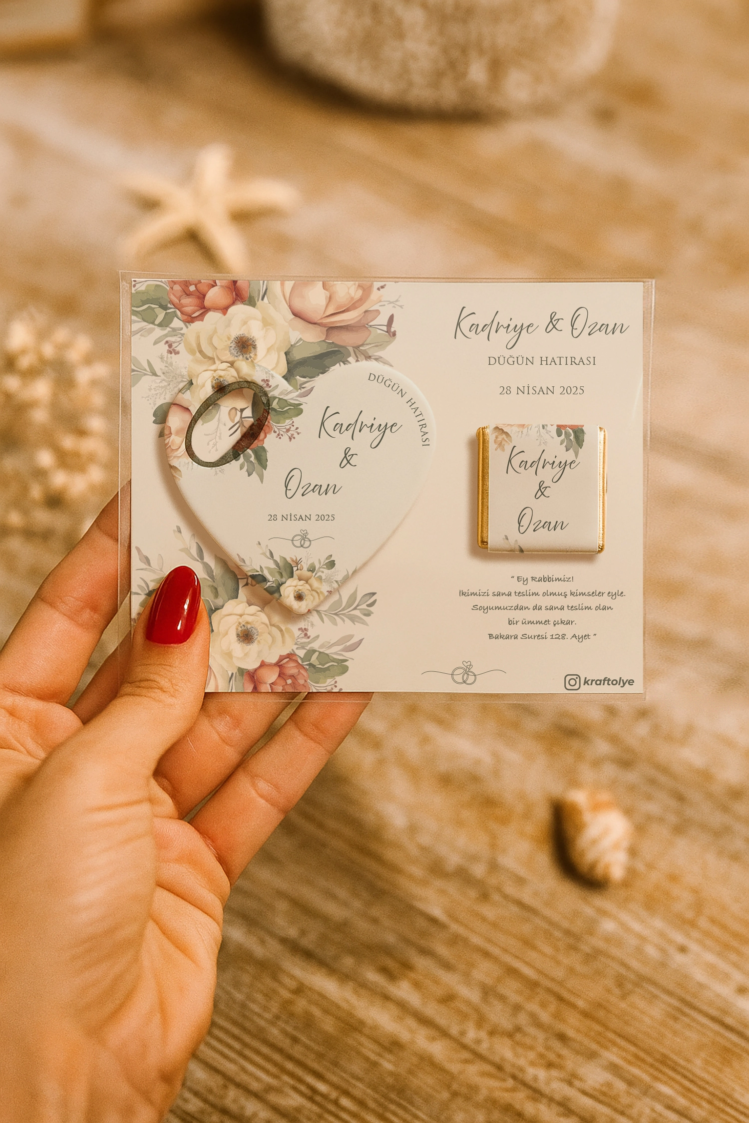 Nişan Nikah Düğün Hatırası Çikolatalı Açacak Magnet