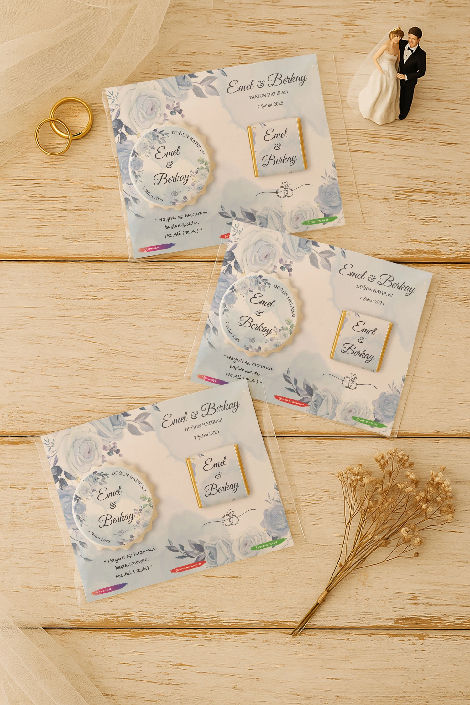 Söz Nişan Kına Nikah Düğün Hatırası Çikolatalı Kapak Açacak Magnet