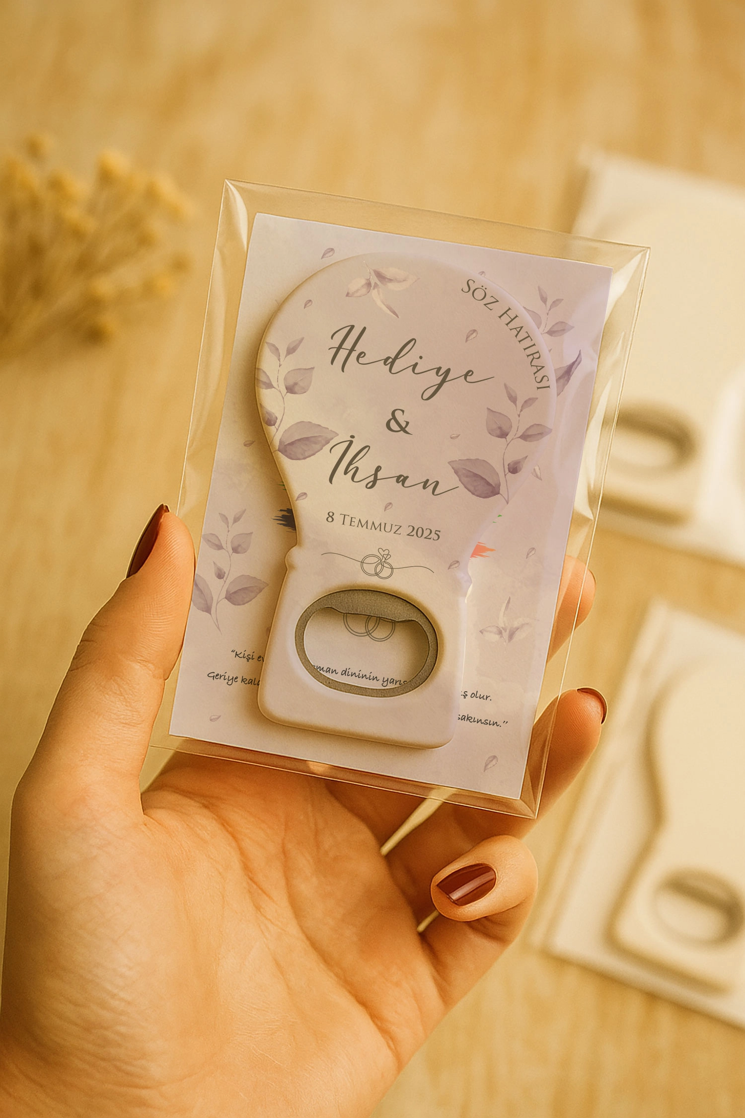 Söz Nişan Kına Nikah Düğün Hatırası Kartlı Balon Açacak Magnet