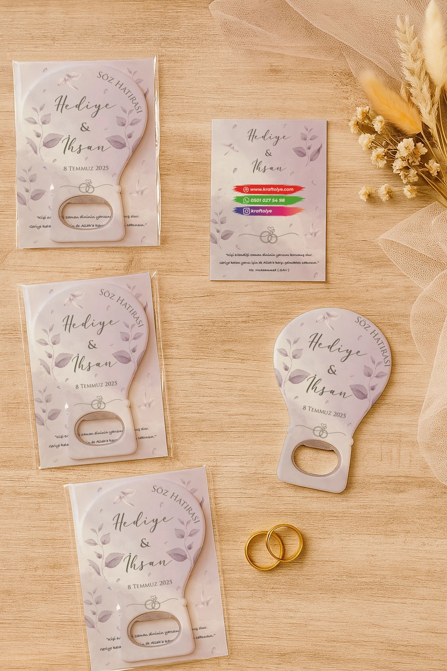 Söz Nişan Kına Nikah Düğün Hatırası Kartlı Balon Açacak Magnet