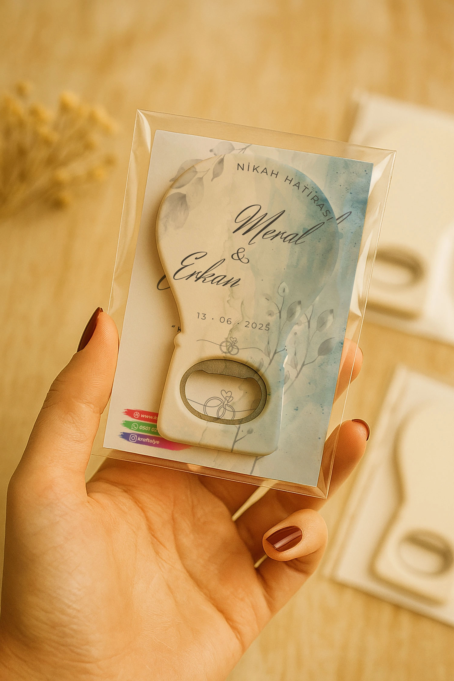 Söz Nişan Kına Nikah Düğün Hatırası Kartlı Balon Açacak Magnet