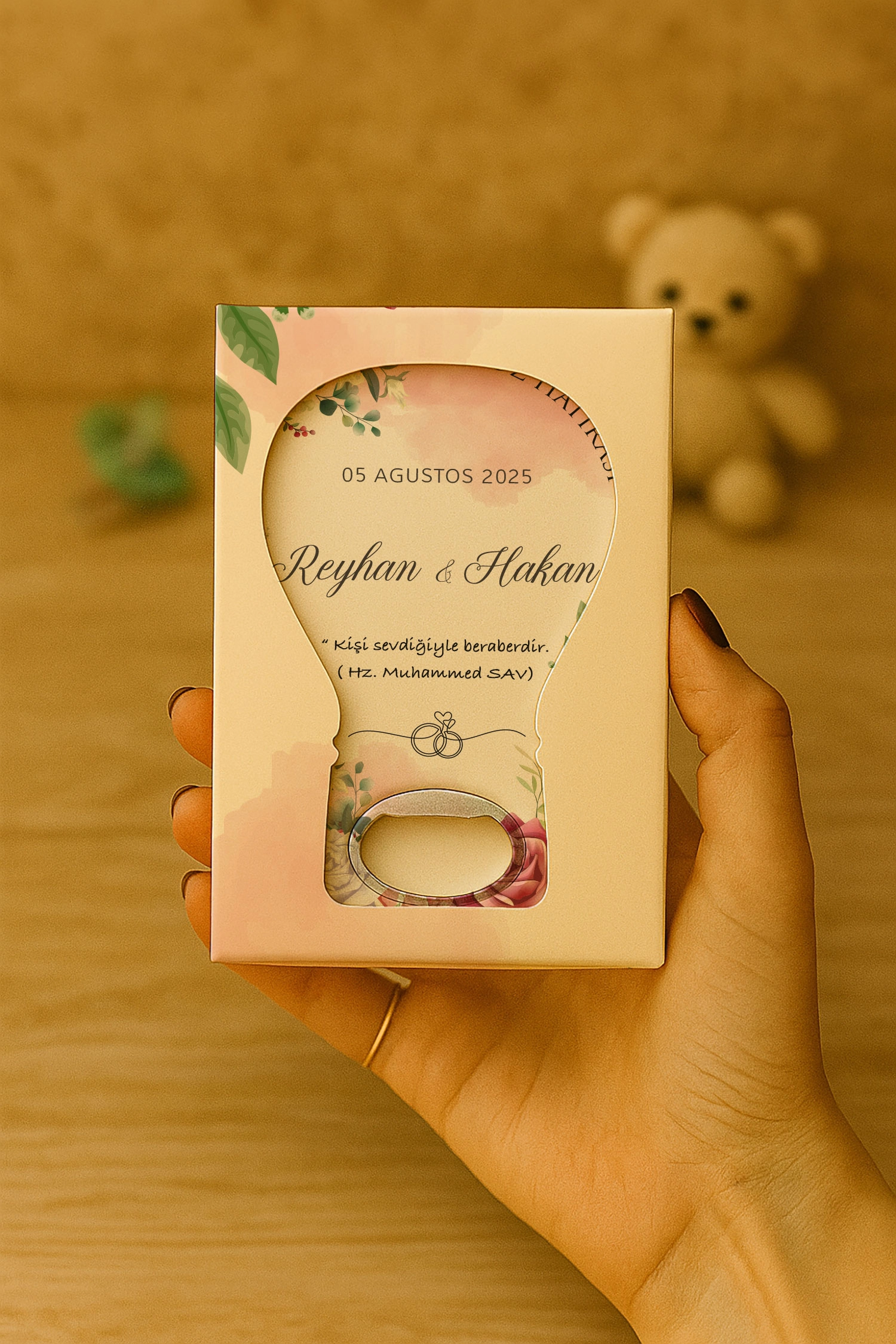 Söz Nişan Kına Nikah Düğün Hatırası Mühürlü Balon Açacak Magnet
