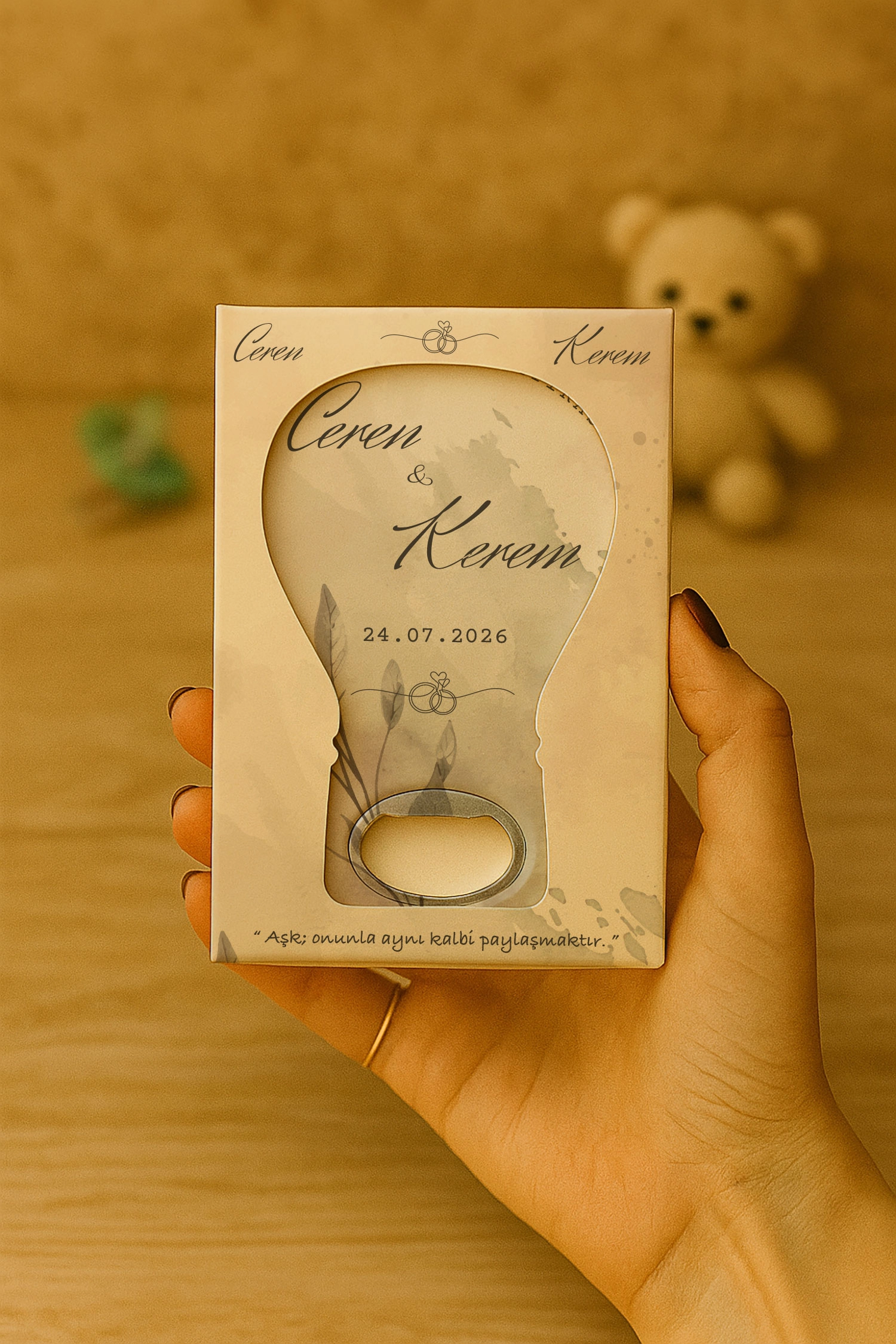 Söz Nişan Kına Nikah Düğün Hatırası Mühürlü Balon Açacak Magnet