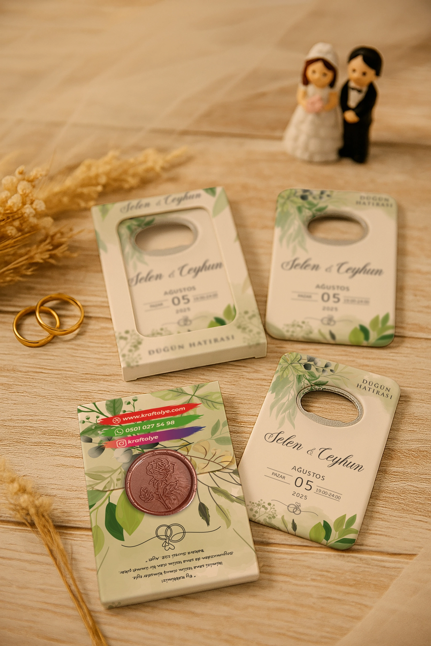 Nişan Nikah Düğün Hatırası Mühürlü Açacak Magnet