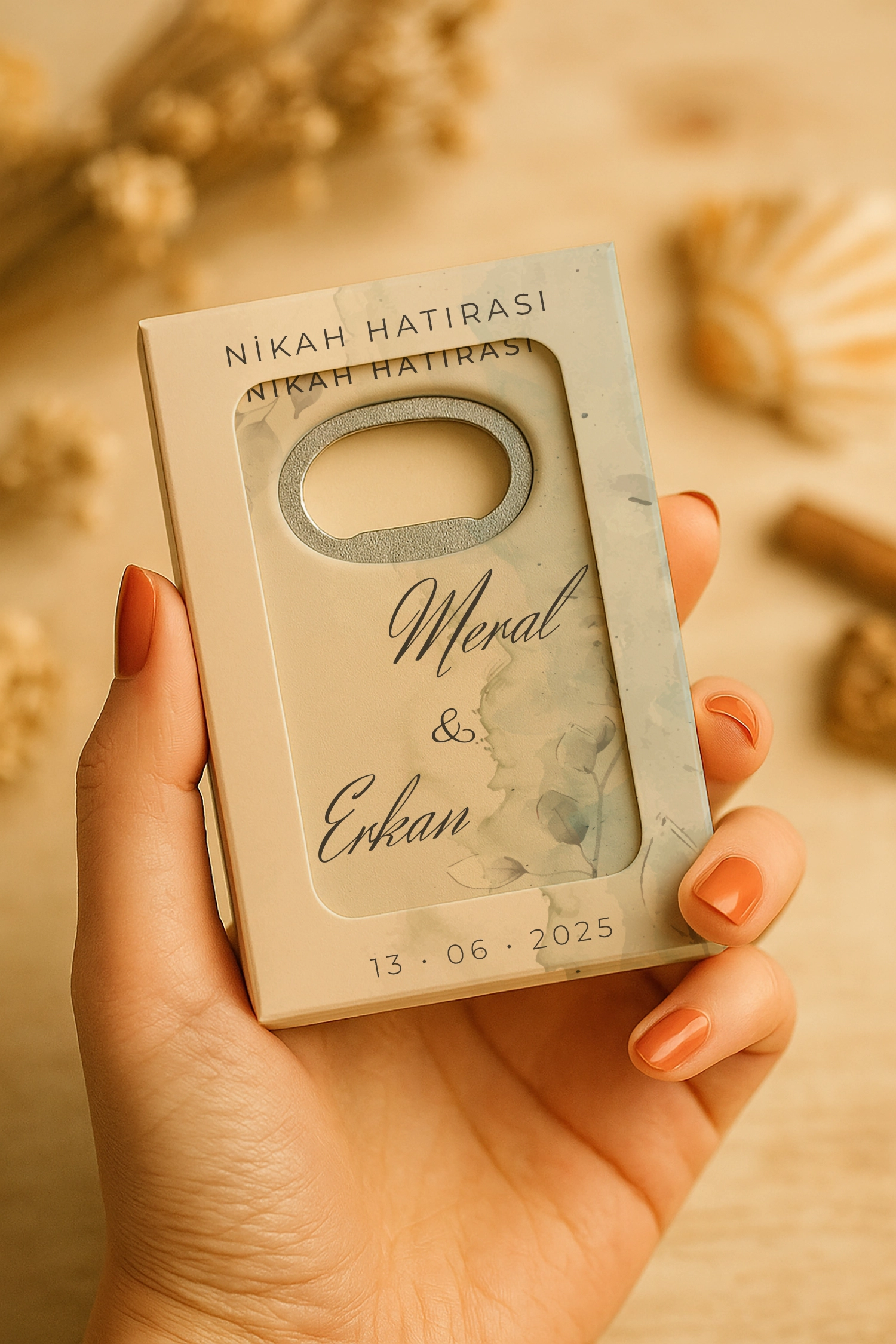 Nişan Nikah Düğün Hatırası Mühürlü Açacak Magnet