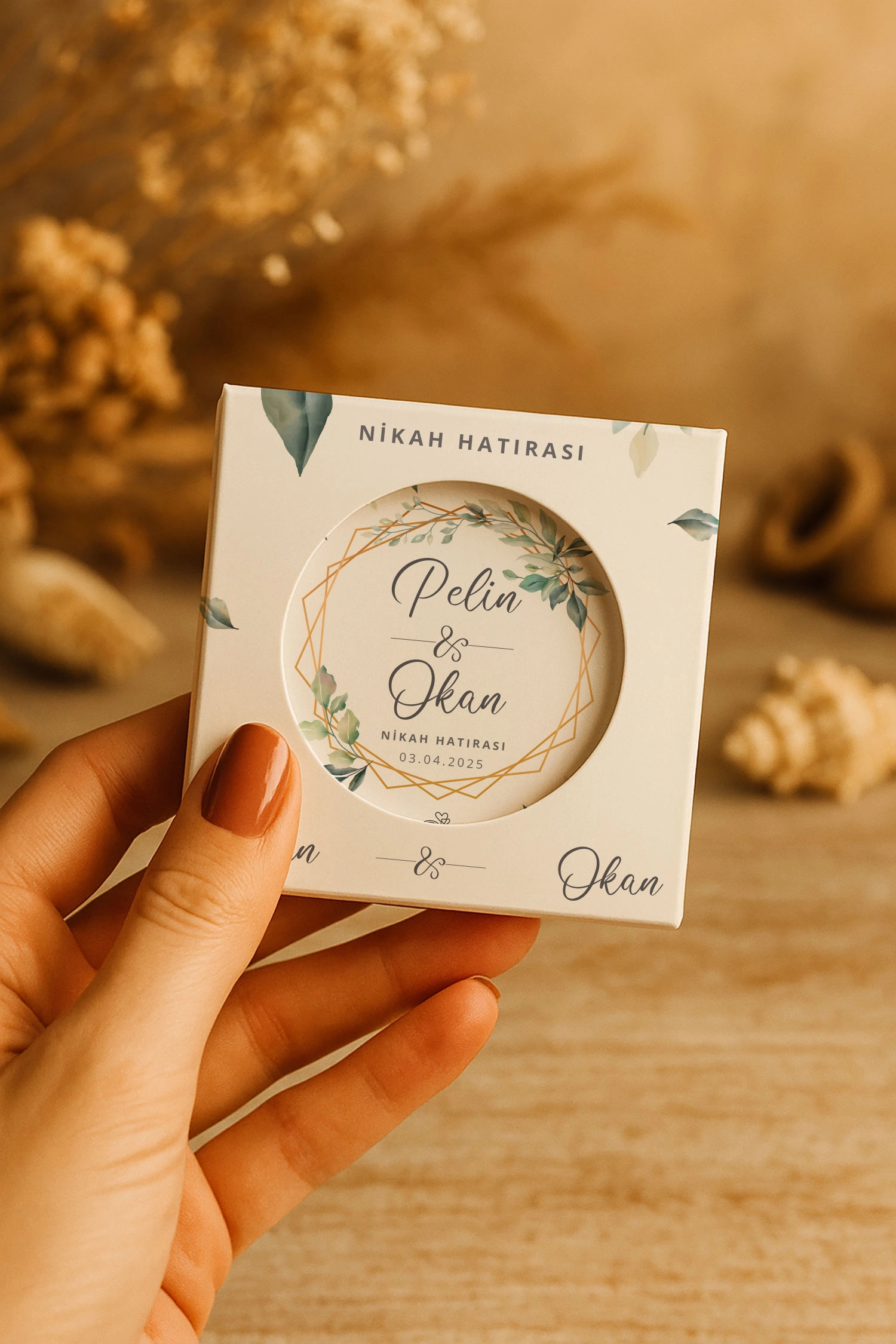 Söz Nişan Kına Nikah Düğün Hatırası Mühürlü Metal Açacak Magnet