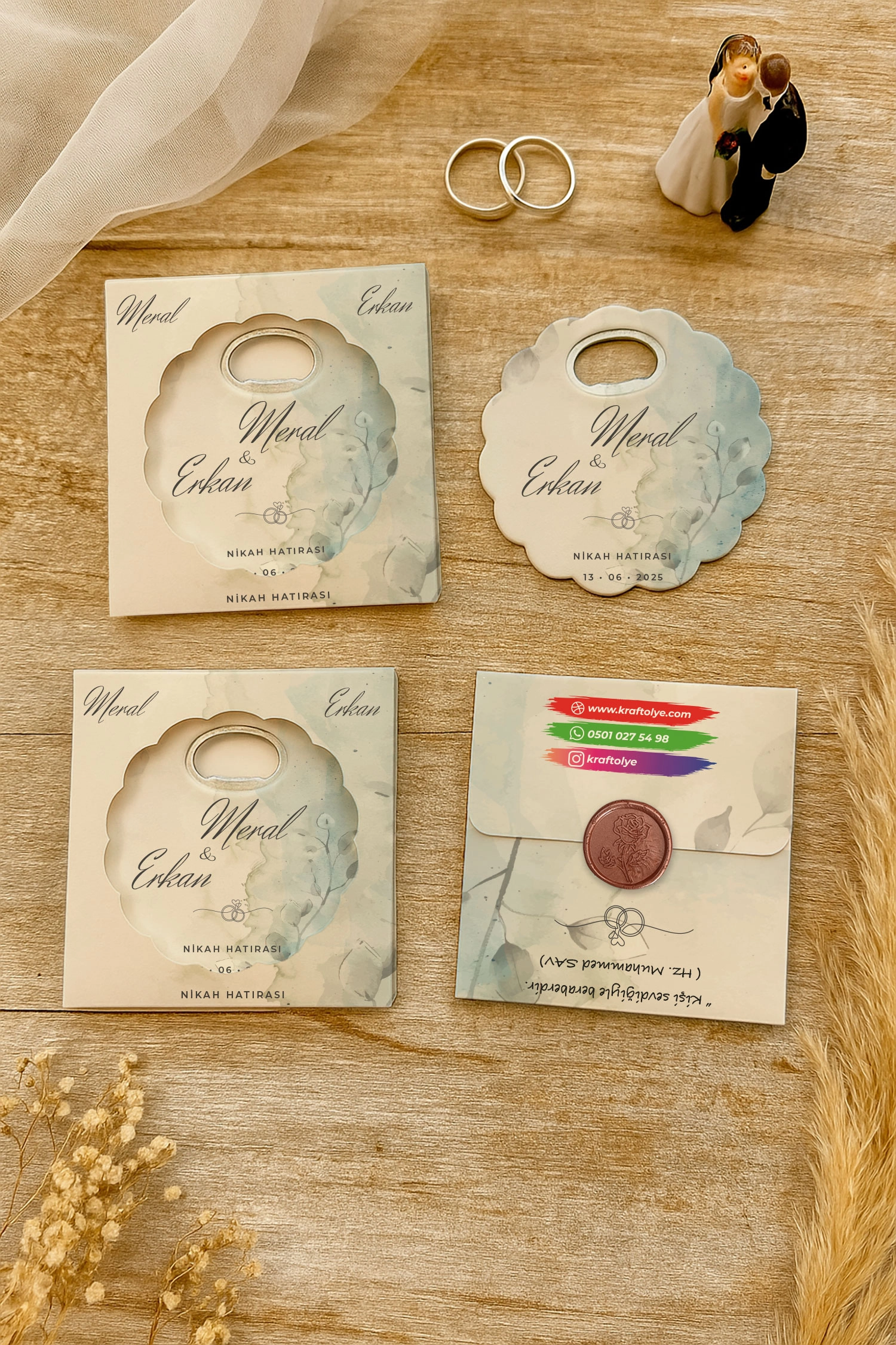 Söz Nişan Kına Nikah Düğün Hatırası Mühürlü Papatya Açacak Magnet