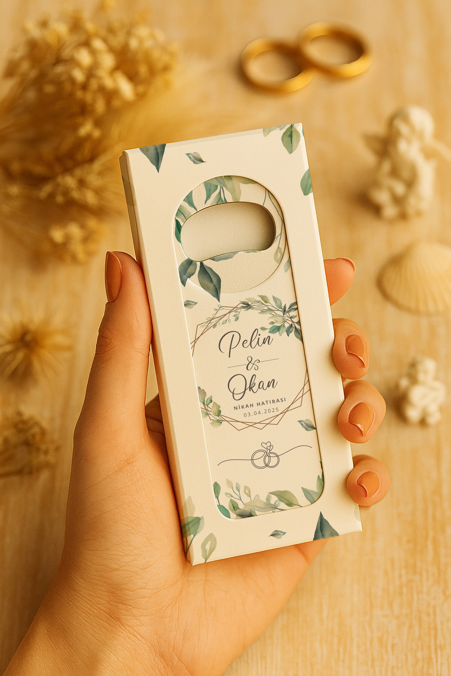 Söz Nişan Kına Nikah Düğün Hatırası Mühürlü Uzun Açacak Magnet